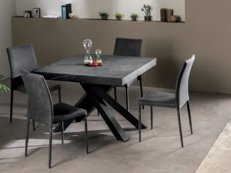 Tavolo Quark quadrato in laminato con base in alluminio di Gipi Le Sedie