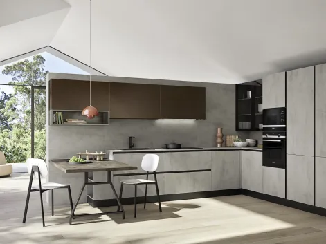 Cucina Moderna angolare con penisola Easy 010 di Ar-due