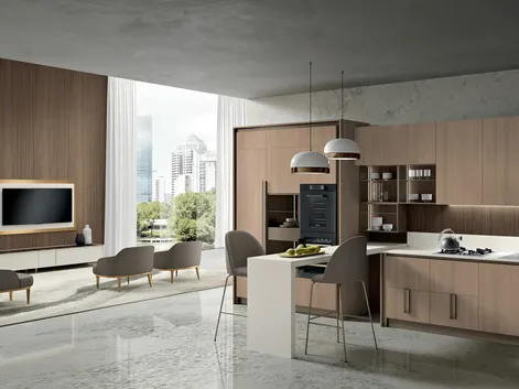 Cucina Moderna con penisola Deluxe 04 di Spar