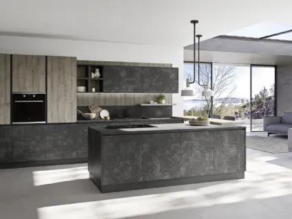 Cucina Moderna con penisola Easy 002 di Ar-due