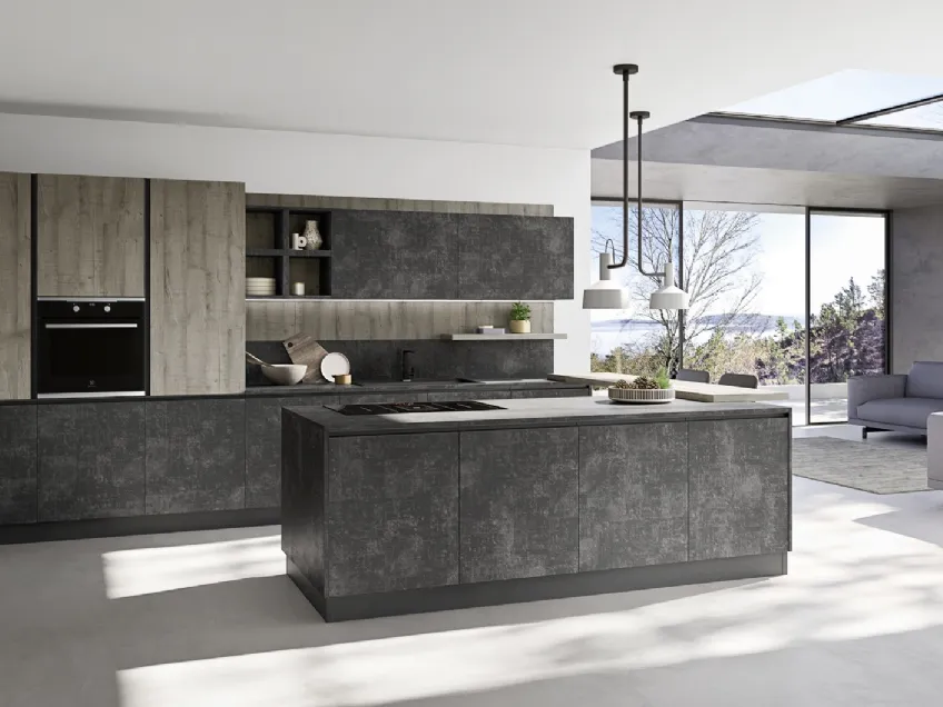 Cucina Moderna con penisola Easy 002 di Ar-due