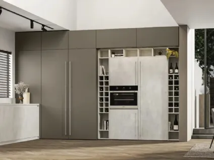 Cucina Moderna ad angolo Loft 2|2 11 in Oxide chiaro e laccato di Arrex