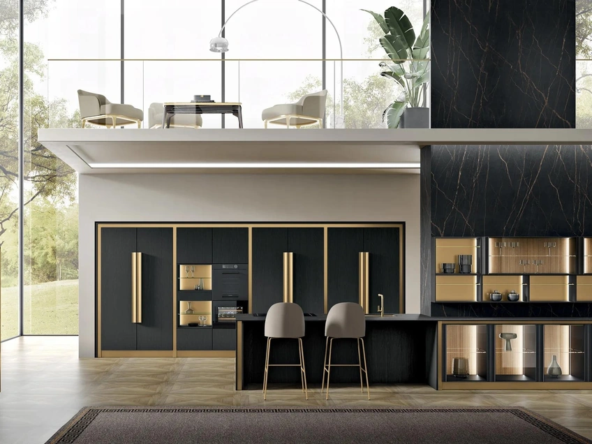 Cucina Moderna con penisola Deluxe 01 di Spar